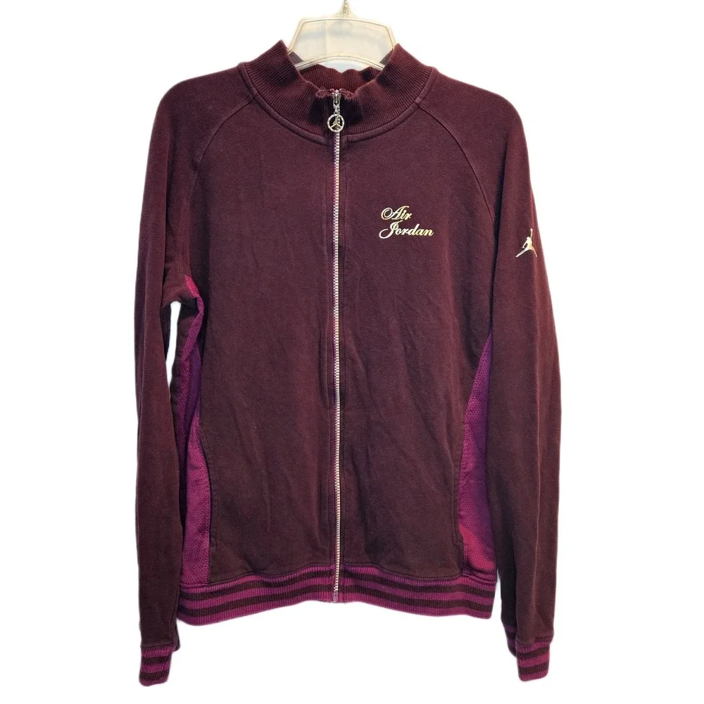 Nike Air‎ Jordan XL (16-18) Y2K Maroon Burgundy Track Jacket